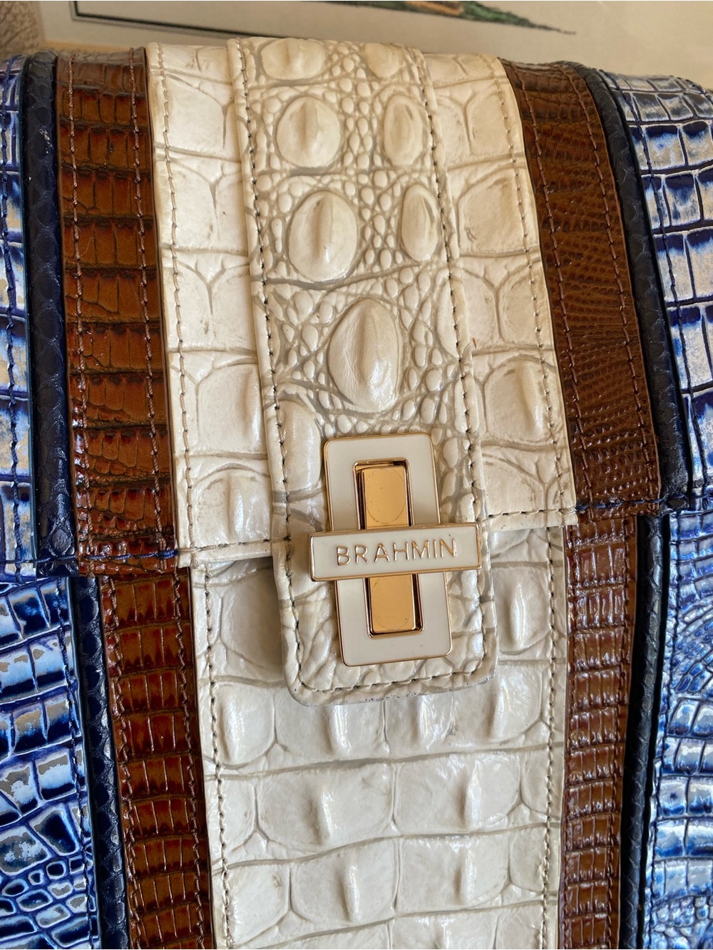 ๐๐Coastal Blue Odysea BRAHMIN MARGO Crossbody - Picture 3 of 16